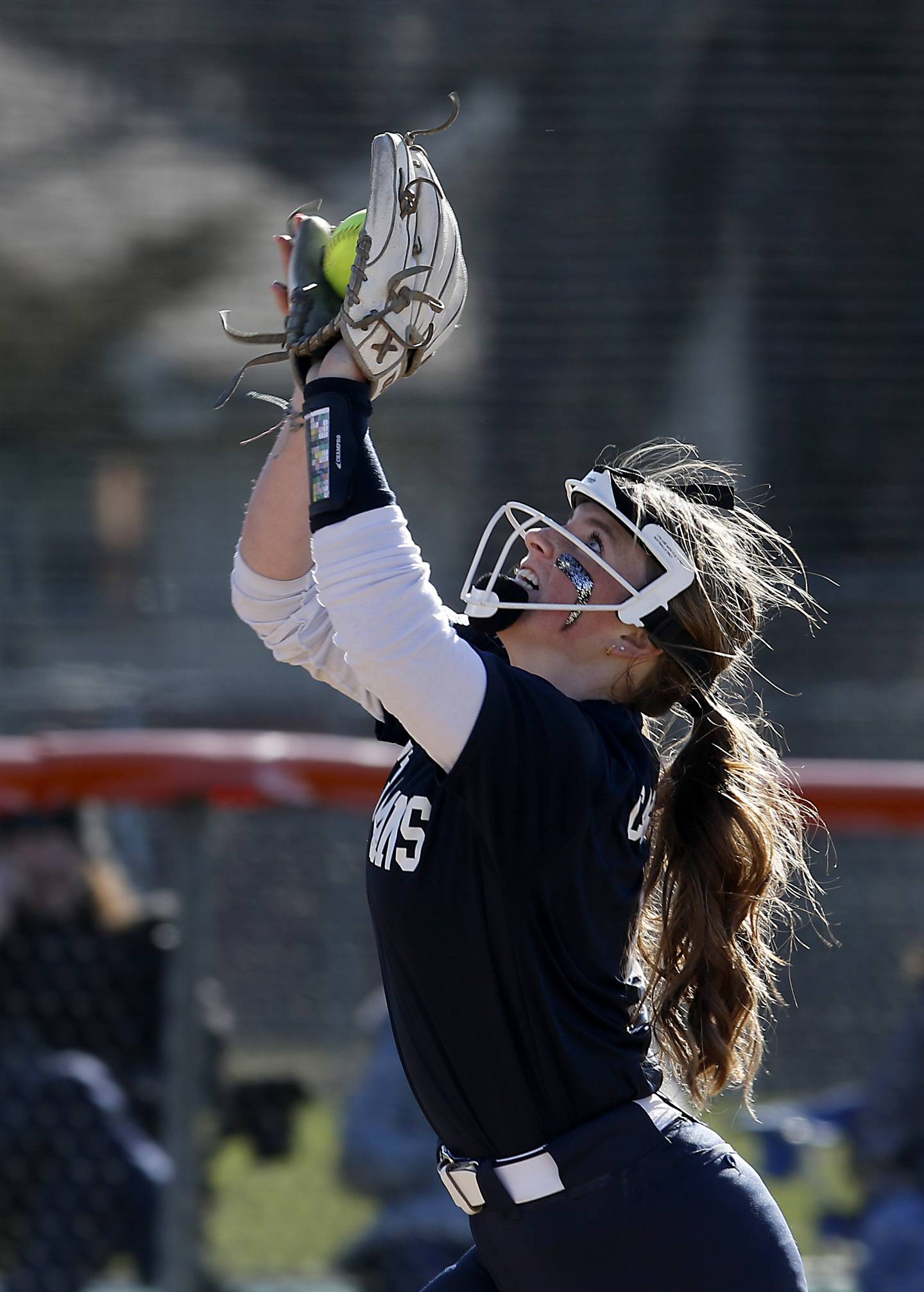 Cary-Grove’s Rebecca Weaver makes a catch during a Fox Valley Conference softball game against Crystal Lake Central Thursday, April 6, 2023, at Crystal Lake Central High School.