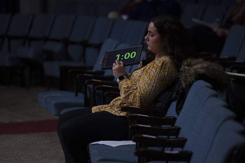 Candidates had one minute to respond to questions Thursday, March 16, 2023 during the forum.