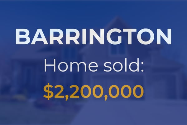 Single-family home sells in Barrington for $2.2 million