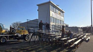 Amboy High School’s old bleachers get new life at Lee County Fairgrounds