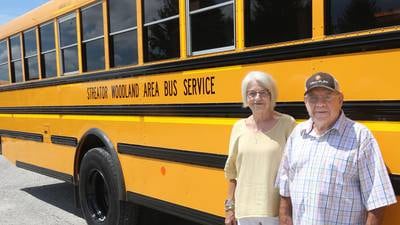 ‘Family keeps me coming back’: Woodland couple still rolling after 101 years combined busing students