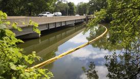 EPA installs river barriers to prevent contamination from Chemtool fire