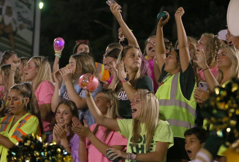 St. Bede fans cheer on the Bruins on Friday, Sept. 1, 2023 at St. Bede Academy.