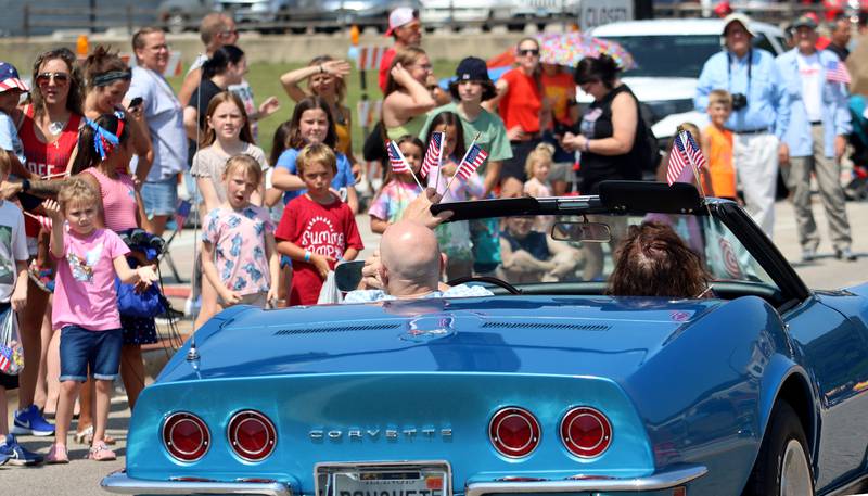 The Founders’ Days parade makes its way along Route 62 in Algonquin Saturday.