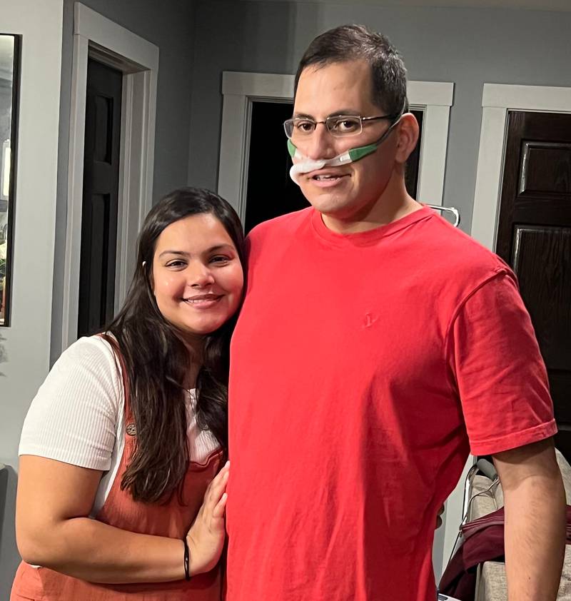 Frank Nunez and Christina Patel of Crystal Lake were married at 12:29 a.m. Thursday, Sept. 29, 2022. Nunez, an Itasca firefighter, has terminal cancer.