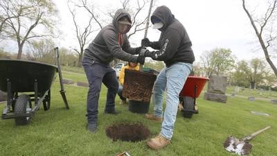 Photos: La Salle's Oakwood Cemetery receives new tree on Arbor Day 