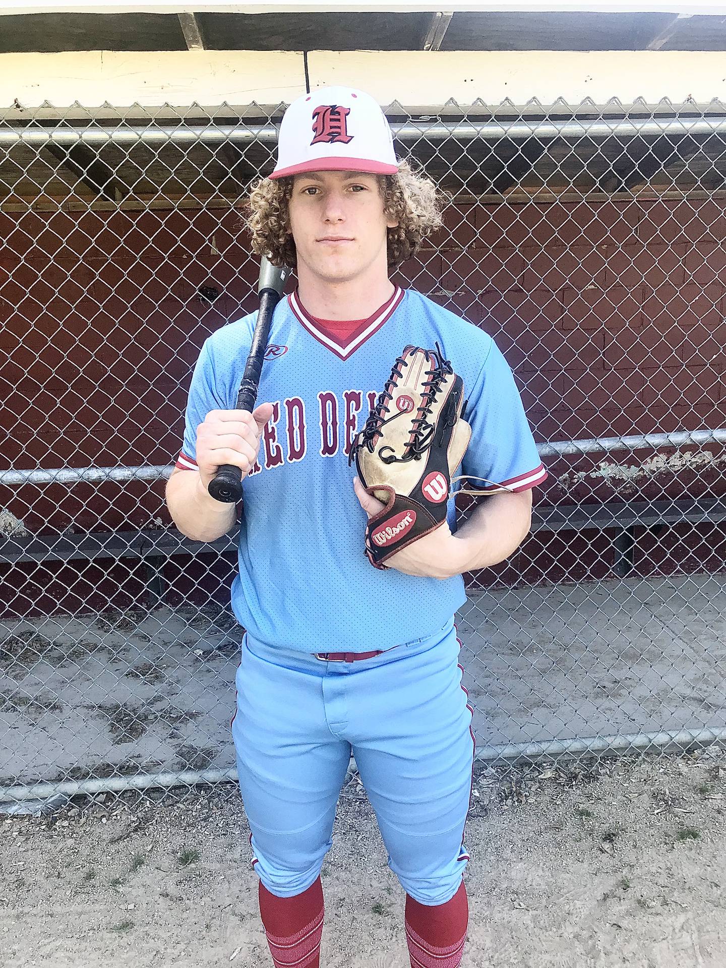 Mac Resetich sported an area-best .412 batting average, and led all area players with 40 runs scored, 31 steals, four triples and seven home runs and drove in 31 runs.