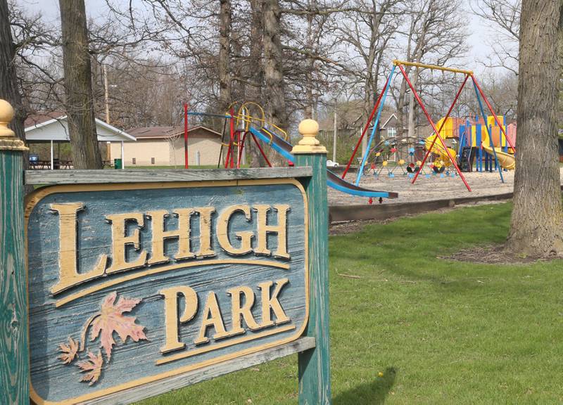 A view of the playground equipment on Thursday, April 11, 2024 at Lehigh Park in Oglesby.