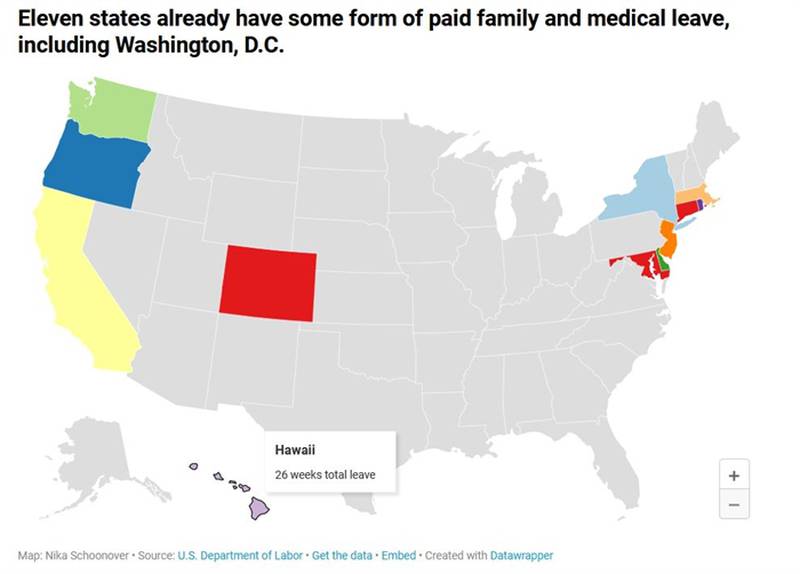 Eleven states already have some form of paid family and medical leave, including Washington, D.C. A new proposal in the General Assembly will make Illinois the 12th.