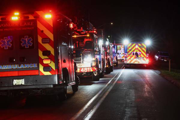 Driver airlifted with serious injuries after Harvard-area crash, fire