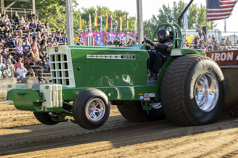 Steve Zenz competes Wednesday, Aug. 7, 2024 at the Carroll County Fair tractor pulls.