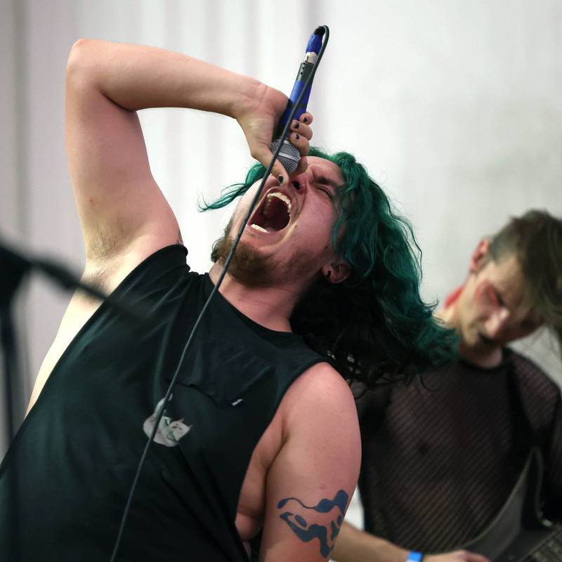 The band The Scared Crows play their set during the Fargo Skateboarding and Pushing Together Not-for-Profit Battle of the Bands Friday, July 28, 2023, at Fargo Skateboarding in DeKalb.