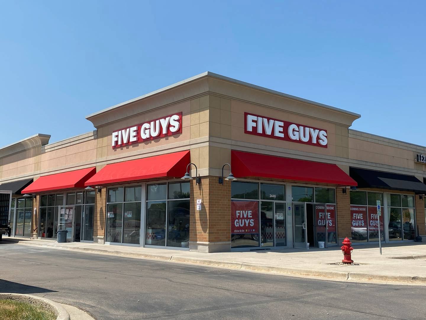 A Five Guys is slated to open in DeKalb in July, according to the company’s website at 2446 Sycamore Road across from Buffalo Wild Wings in Northland Plaza. Workers could be seen preparing the space Tuesday, June 20, 2023.