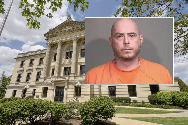 Steven D. West, 40, of the first block of Prospect Heights, is serving his McHenry County prison sentence he received on Nov. 1, 2021 after he pleaded guilty to predatory criminal sexual assault of a child. A DeKalb County judge sentenced him to 11 more years on the same case after he pleaded guilty in DeKalb County June 7, 2023. The incidents occurred in both counties, according to court records. (Inset photo provided by McHenry County State's Attorney's Office).