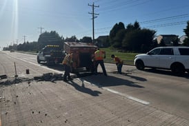 Temperature so hot, Route 34 in Plano cracks and buckles 