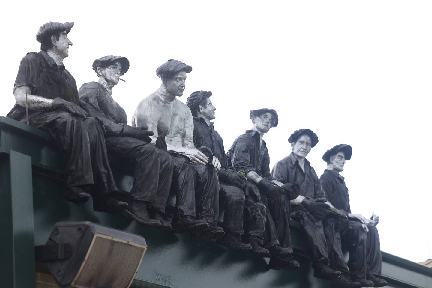 The iconic steelmen statue has been restored and put up at Duly Health and Care Field as preperations are made for the Joliet Slammers’ opening day on Friday.