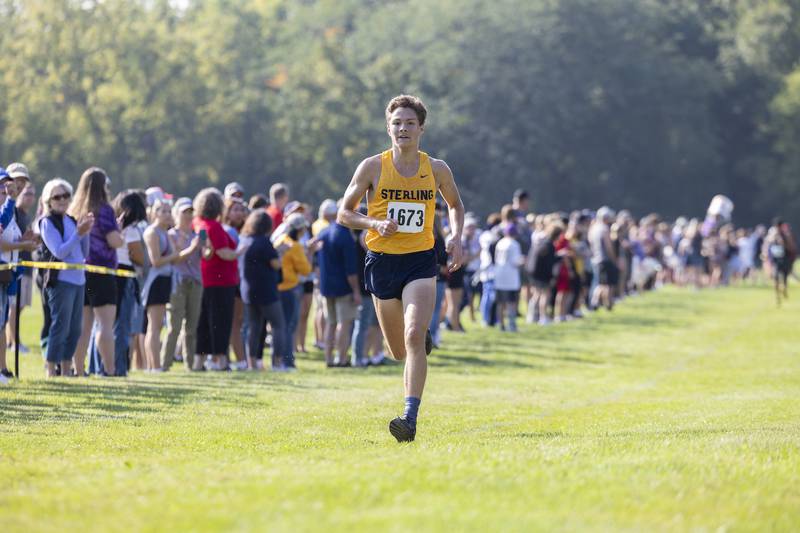 Sterling’s Dale Johnson led wire to wire to win the Rock River Run race Saturday, Sept. 23, 2023 at Hoover Park in Sterling.