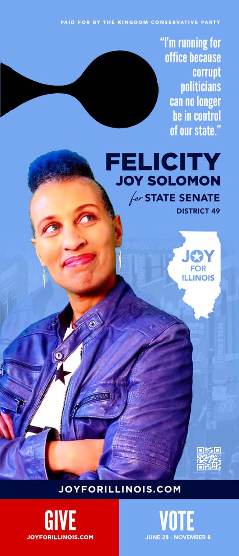 Illinois Senate, 49th District candidate Felicity Joy Solomon