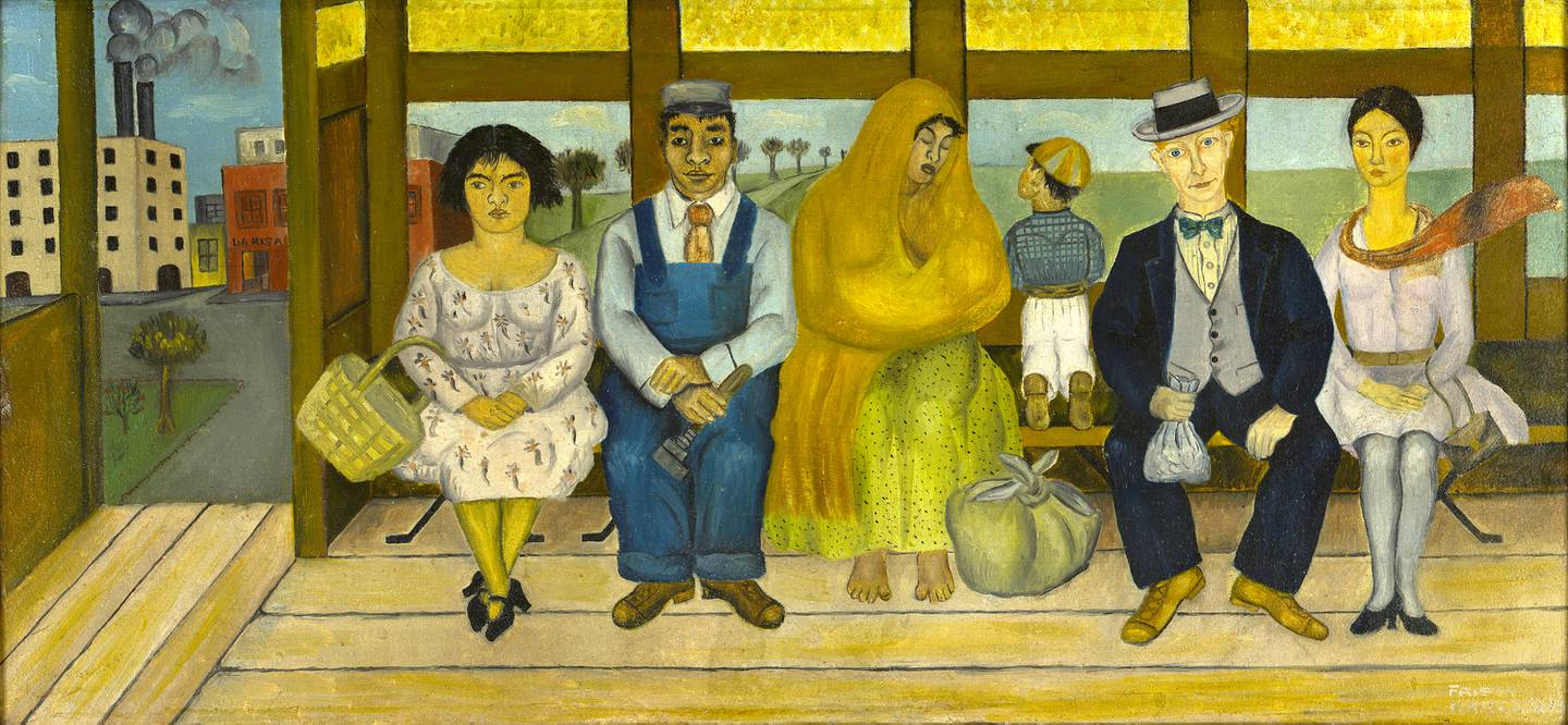 Frida Kahlo's painting titled "The Bus,"  1929, oil on canvas.