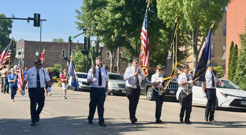 Members of Ottawa American Legion Post 33 participate in the Memorial Day parade Monday, May 25, in downtown Ottawa.