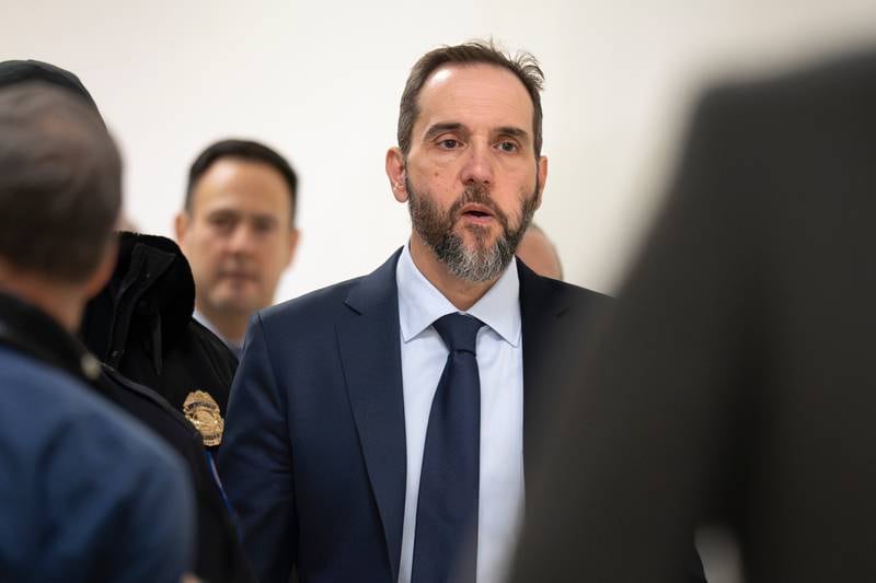 Former Department of Justice Special Counsel Jack Smith arrives under subpoena for a House Judiciary Committee deposition as part of its oversight into DOJ investigations into President Donald Trump, on Capitol Hill in Washington, Wednesday, Dec. 17, 2025. (AP Photo/J. Scott Applewhite)