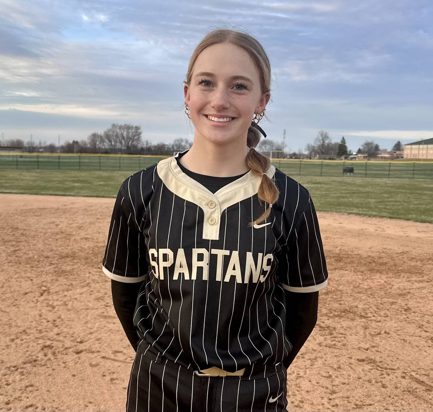 Sycamore's Grace Caldwell homered and struck out five batters in four and one-third innings pitched during Tuesday's softball game against Burlington Central.