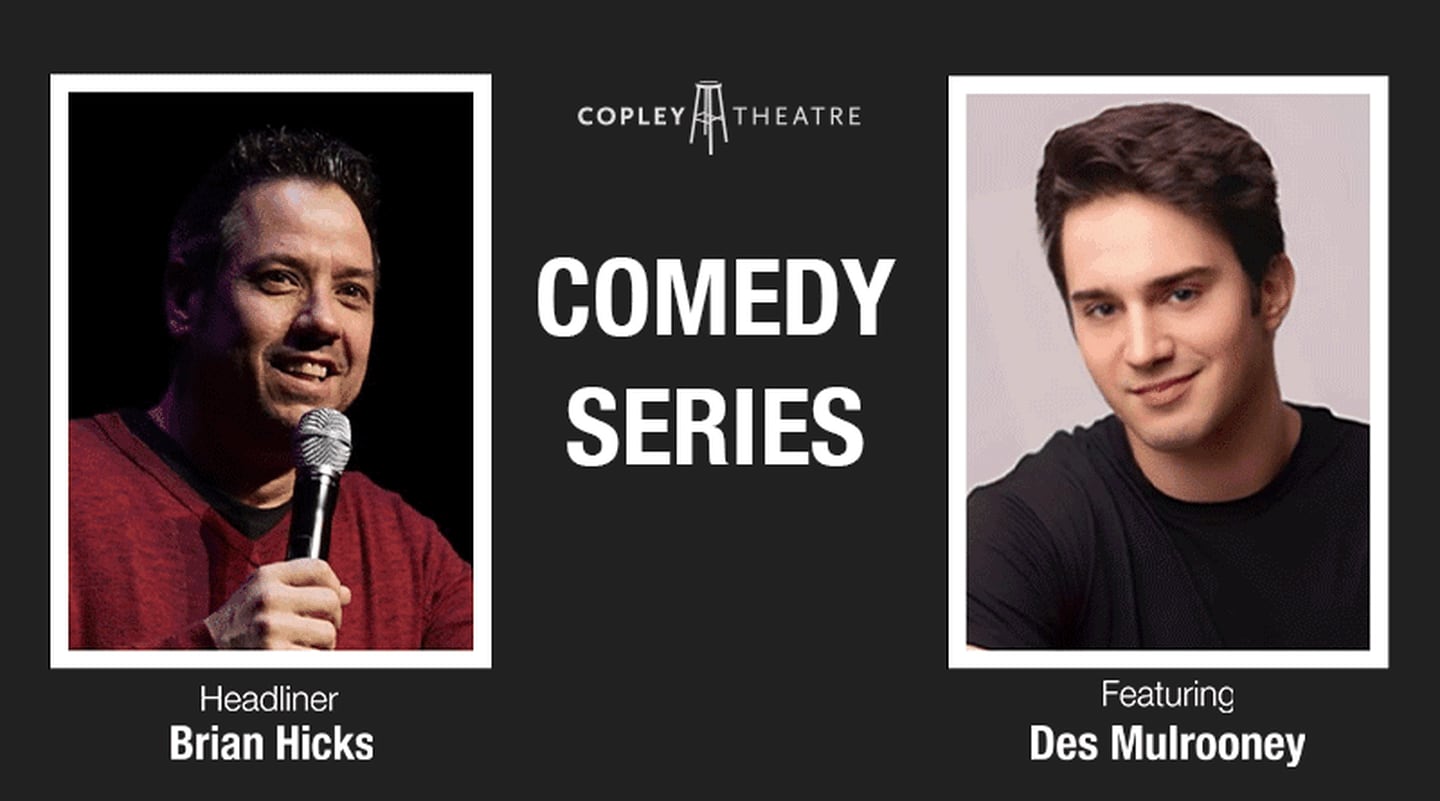 Brian Hicks and Des Mulrooney will perform at the Copley Theatre in downtown Aurora May 2, 2026.