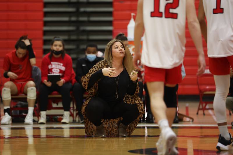 Bolingbrook boys volleyball head coach Molly DeSerf. Monday, Mar. 28, 2022, in Bolingbrook.