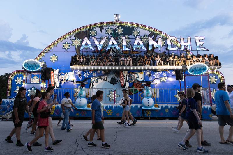 Festivalgoers enjoy the 50th anniversary of the Bourbonnais Friendship Festival on Thursday, June 26, 2025.