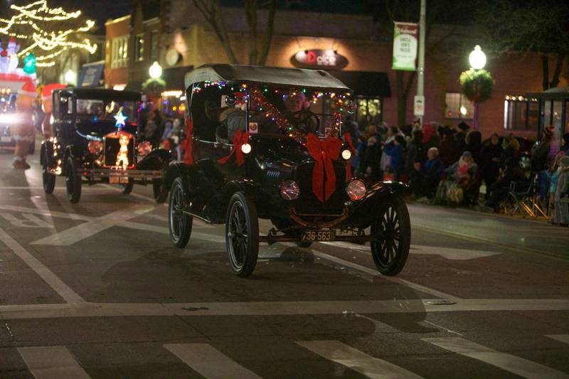 Model T Club participates in the Frosty & Friends Parade at the Holly Days Winter Festival on Saturday, Dec. 3,2022 in Westmont.