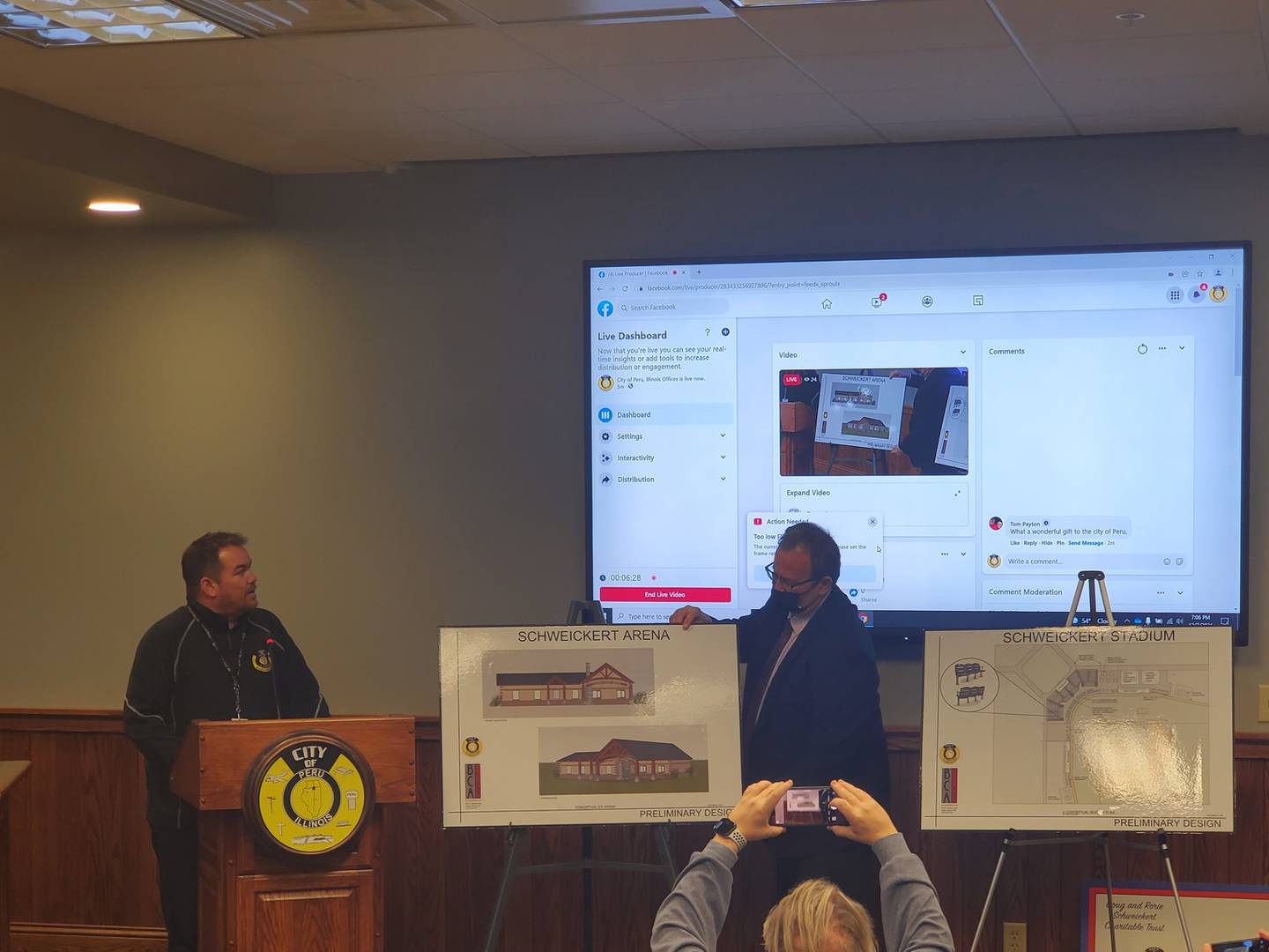 The trust’s funds will be used for the creation of a 2,600 square-foot building in Washington Park and various Veteran’s Park improvements that will be a substantial enhancement to the existing ball field.