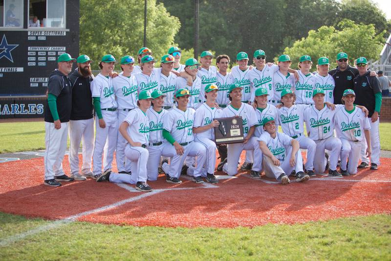 York celebrates the WIN over St. Charles North at the Class 4A Sectional Final on Friday May 31, 2024 in St. Charles.at the Class 4A Sectional Final on Friday May 31, 2024 in St. Charles.