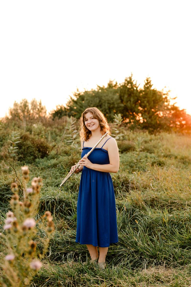 Senior division winner Gabrielle Mosley is the daughter of Jeanette Mosley. She is a senior at La Salle-Peru High School and studies flute at Music Suite 408 as a student of Sue Gillio.