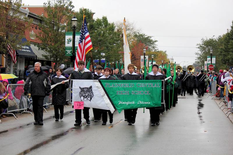 The Plainfield Central High School Marching Band participated in the Plainfield Homecoming Parade on Saturday.