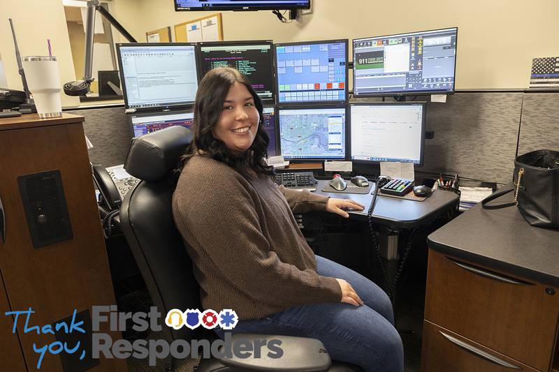Alexis Echebarria, Whiteside County 911 dispatcher, helped talk a person through CPR after just weeks on the job.
