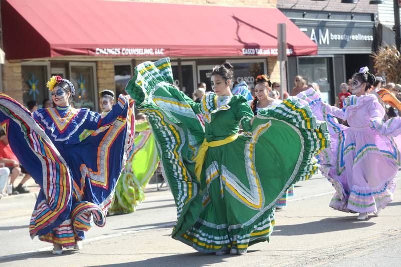 Dancers from Rochelle perform at Autumn on Parade on Sunday, Oct. 6, 2024 in Oregon.