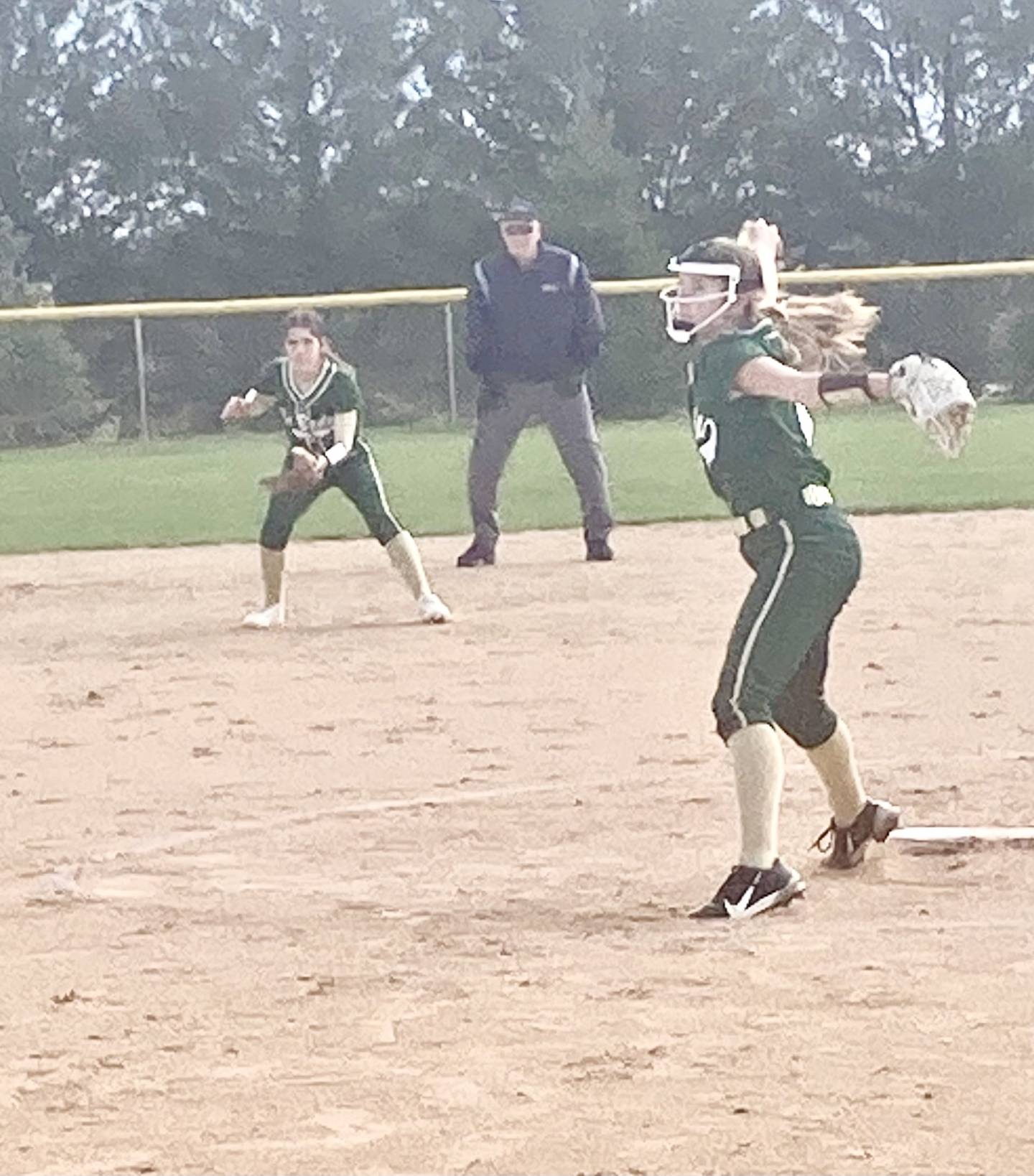 St. Bede's Chipper Rossi delivers a pitch in Tuesday's game at Bureau Valley. She scattered six hits and a walk in five innings with seven strikeouts in a 12-2 win.