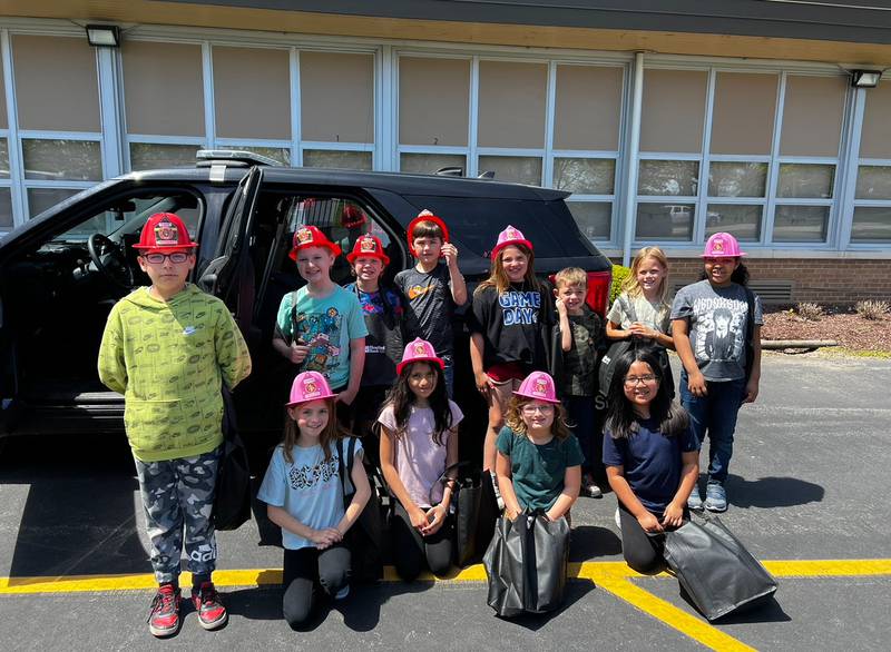 Newark Grade School participated in Camp 911 on May 9, a program begun in 2015 by retired Newark School District nurse Karen Sapsford. Firefighters and EMTs from the Newark Fire Department along with deputies from the Kendall County Sheriff's Office brought their equipment to show students, while nurses from Rush Copley Medical Center in Yorkville taught students first aid.