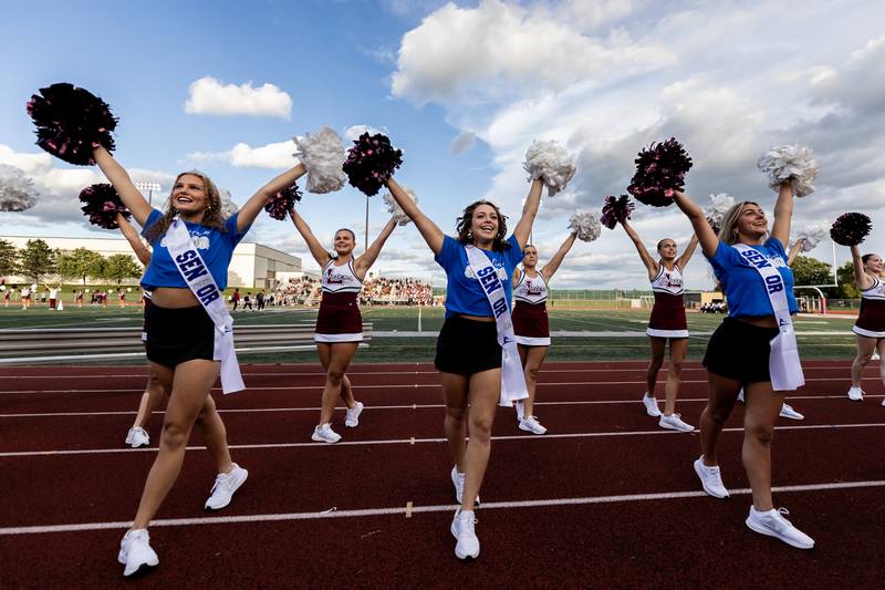 Lincoln-Way West’s fans fill the stands at Lockport Township High School’s East Campus during the varsity football game between Lockport and Lincoln-Way West on Sept. 5, 2025.