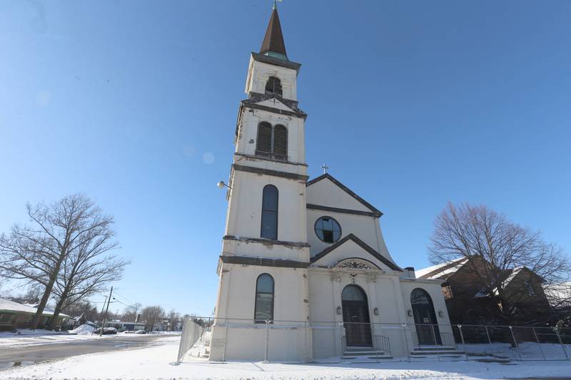 A view of the old Immaculate Conception Catholic Church on Monday, Jan. 26, 2026 in Streator. Last August, The Streator City Council approved a TIF Redevelopment Agreement with Beck Oil Company to open a gas station with a car wash in the 400 block of North Park Street. Crews will be demolishing the Immaculate Conception Catholic Church next month. The church held its last service in 2010.
