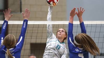 Photos: Woodstock vs. Woodstock North volleyball