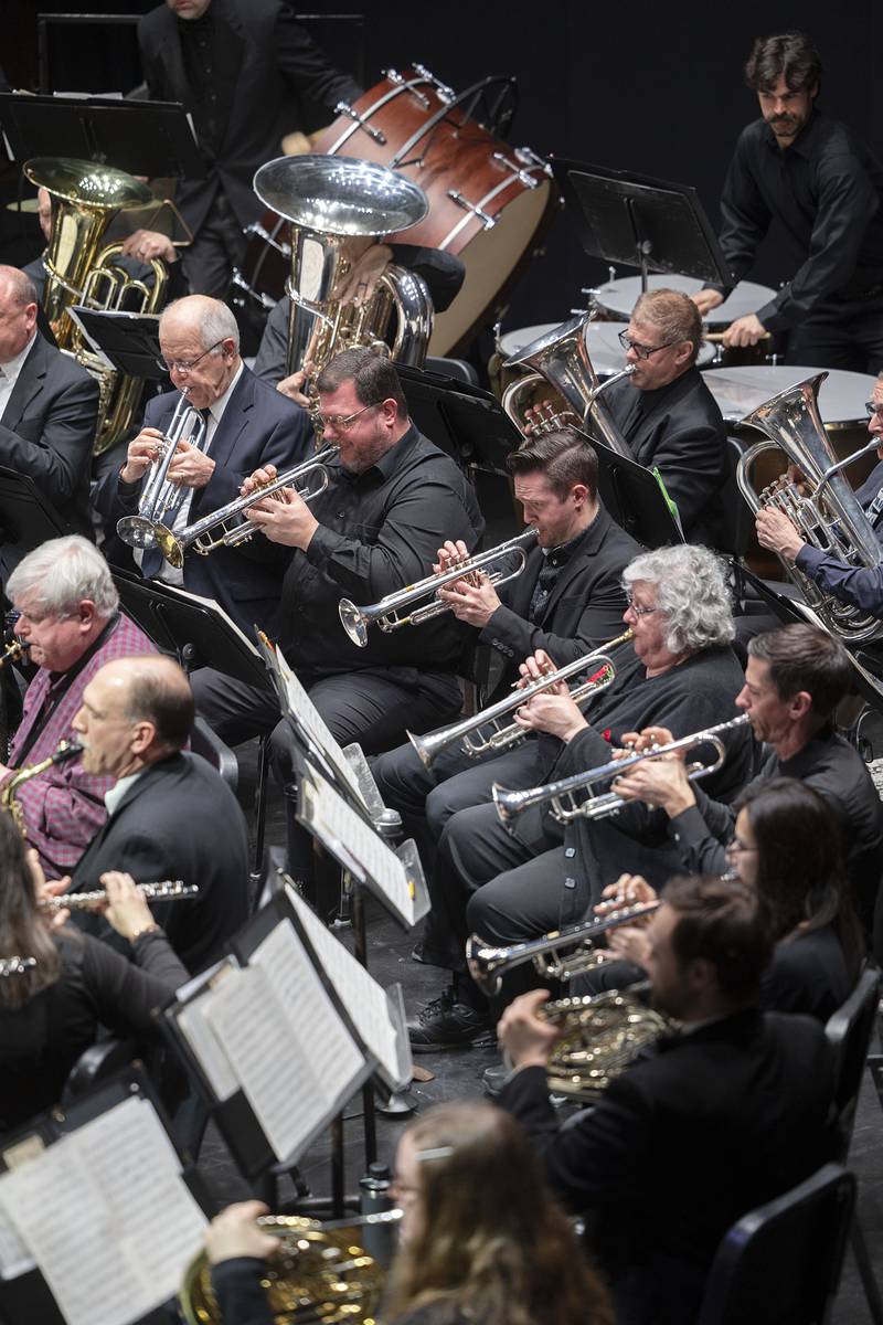 The Dixon Municipal band played a number of selections before introducing special guest, trombonist Harry Watters.
