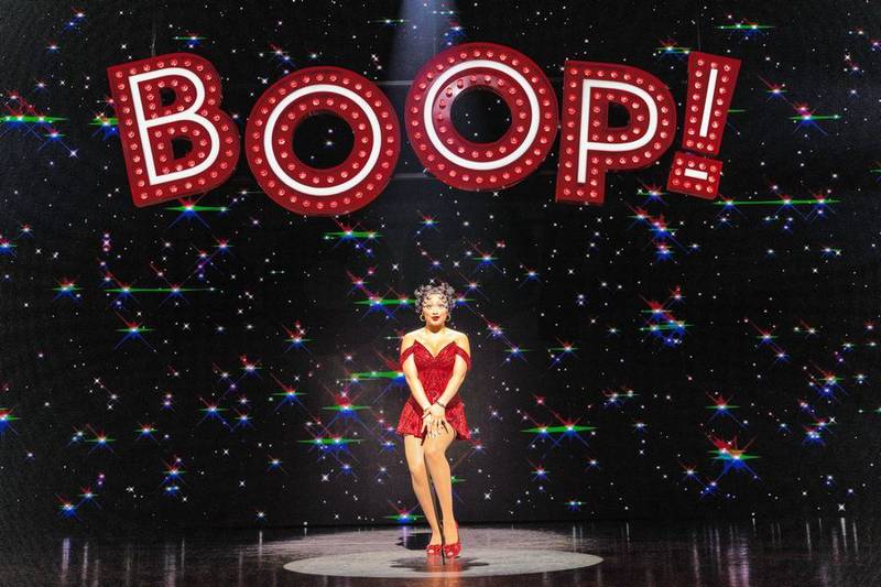 Jasmine Amy Rogers stars as Betty Boop in the premiere of "Boop! The Betty Boop Musical" running through Dec. 24 at Chicago's CIBC Theatre. Courtesy of Matthew Murphy and Evan Zimmerman