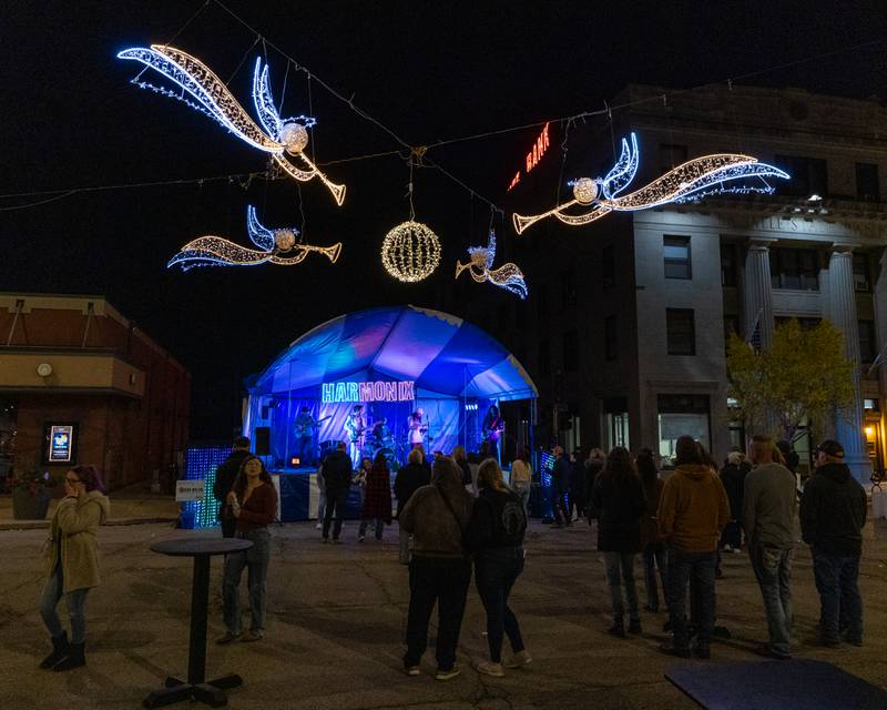 Harmonix perform at Frosty on First on Friday, November 7, 2025 on First Street in La Salle.