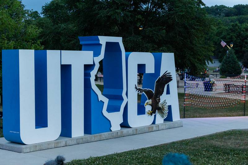 Utica sign is displayed on Saturday, July 5, 2025 on Canal street in Utica.