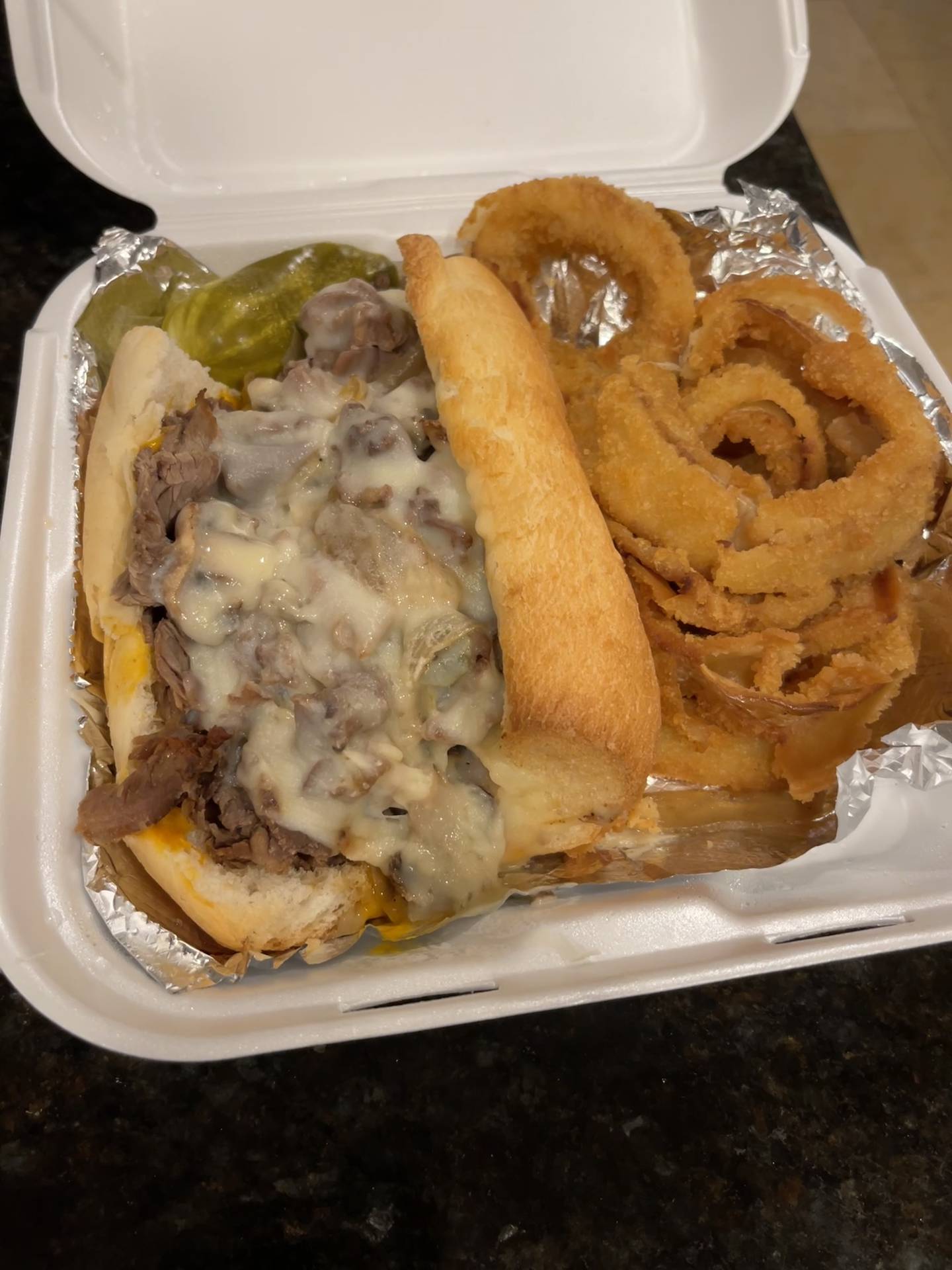 The Philly Steak at Offsides Sports Bar and Grill in Woodstock has one problem: It's a very filling portion. The cheese, peppers and meat could make it hard for even the biggest cheesesteak fan to finish. Offsides is a great place to bring friends, as their menu offers a wide variety and has something for everyone.