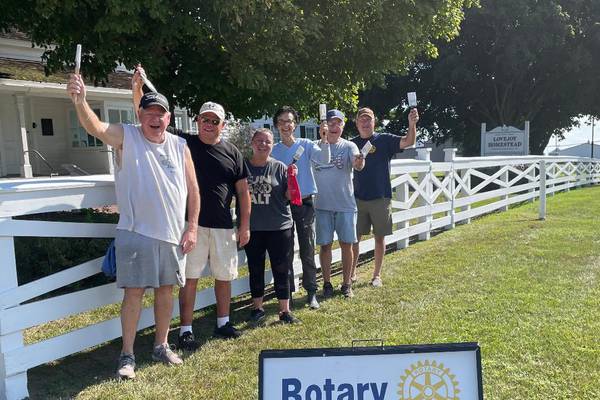 Princeton Rotary refreshes Lovejoy Homestead fence ahead of festival
