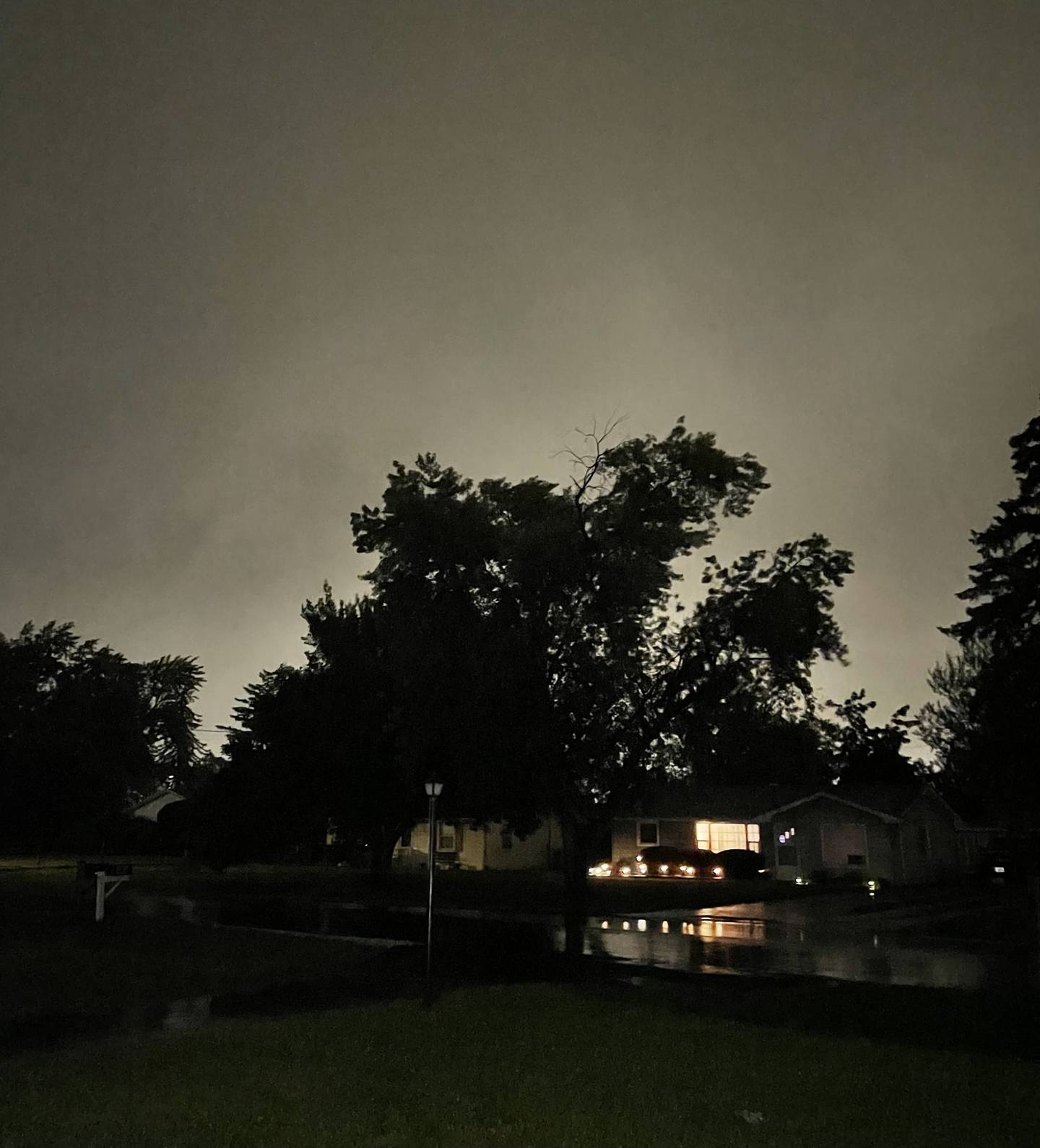 Lightning brightens the night skies over Lockport as severe storms, accompanied by possible tornadoes, hit Will County Monday night, July 15, 2024.