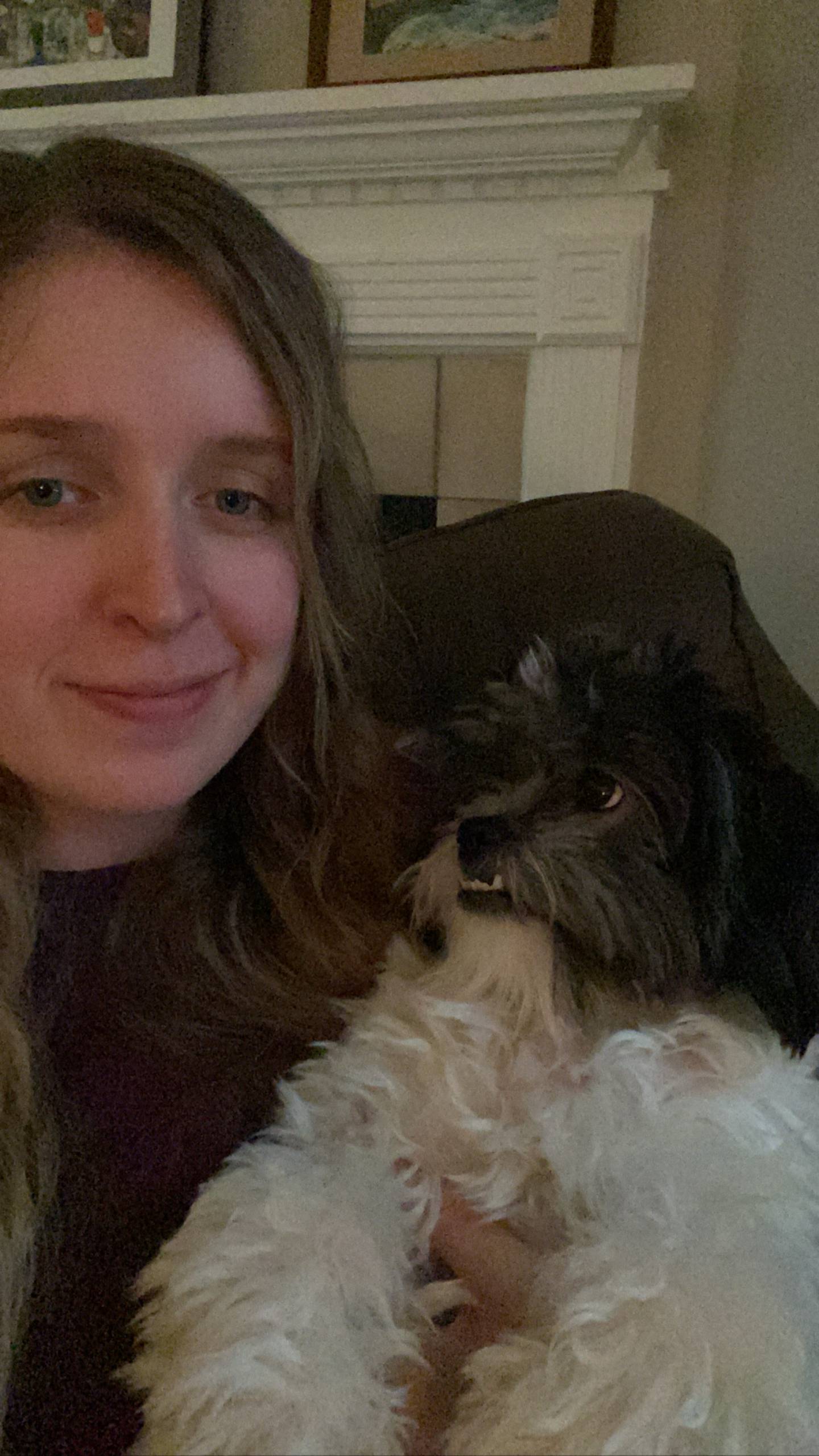 Sarah Manos and her dog Daisy