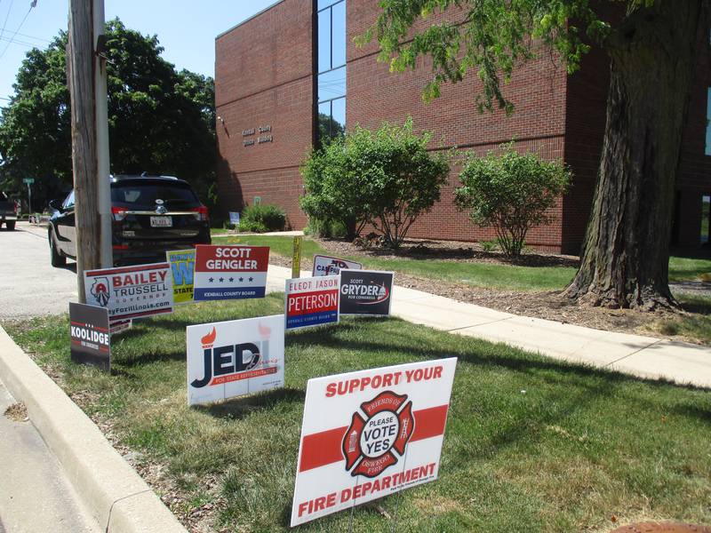 The polls are open for the primary election until 7 p.m. today as voters select party nominees and decide local referendum questions. (Mark Foster -- mfoster@shawmedia.com)